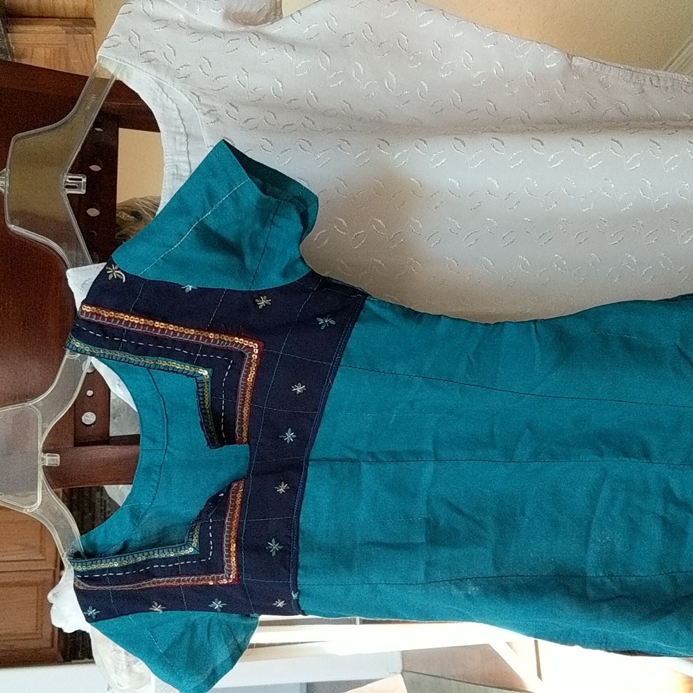 Indian top size xs green color